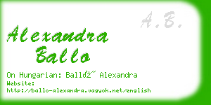 alexandra ballo business card